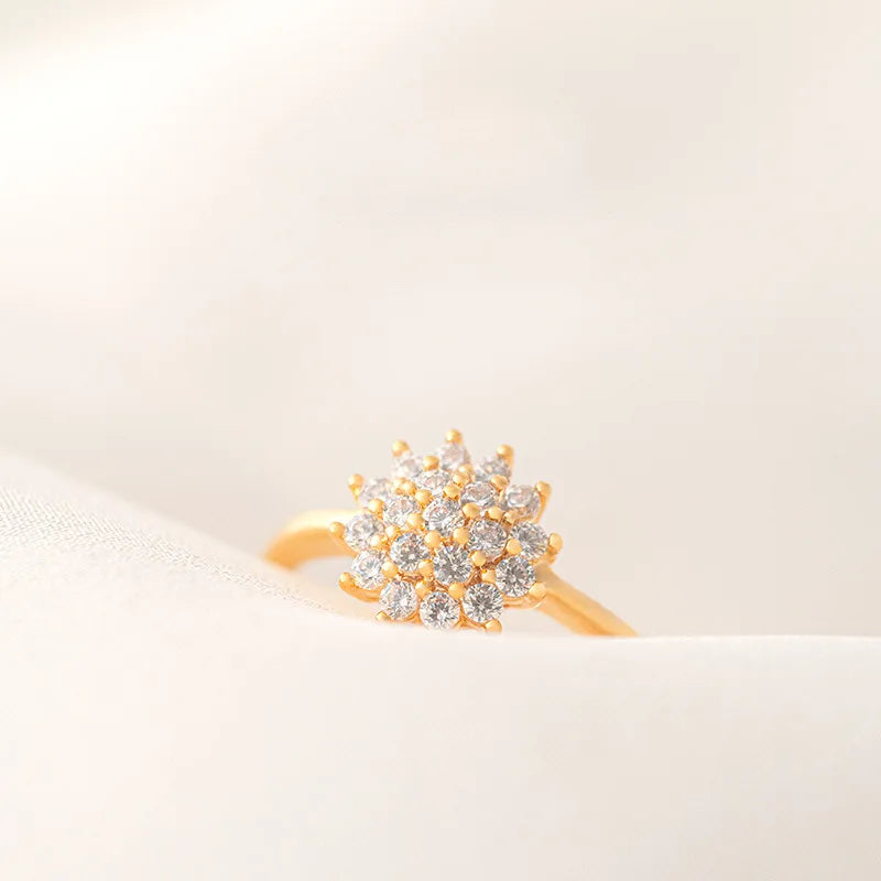Bague ALORA plaqué Or avec Diamant 1,5 Carat – Bijou de Fiançailles Luxe pour Femme