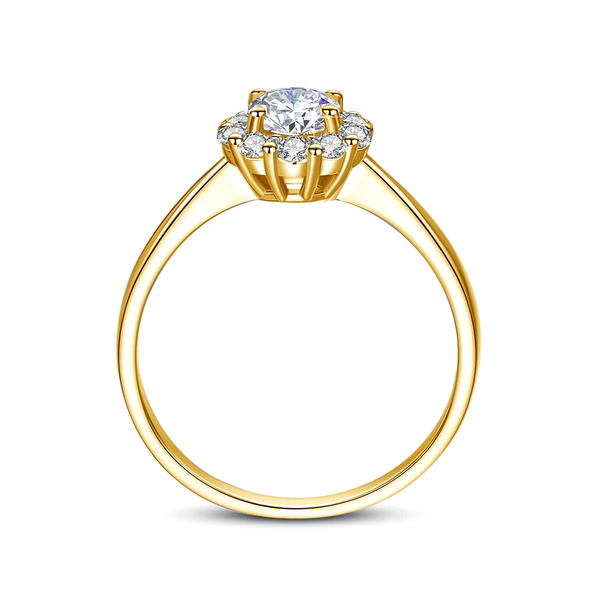 Bague Fleur ALORA Collection Privée en Argent Pur & Moissanite 0,5 Carat – Élégance Féminine