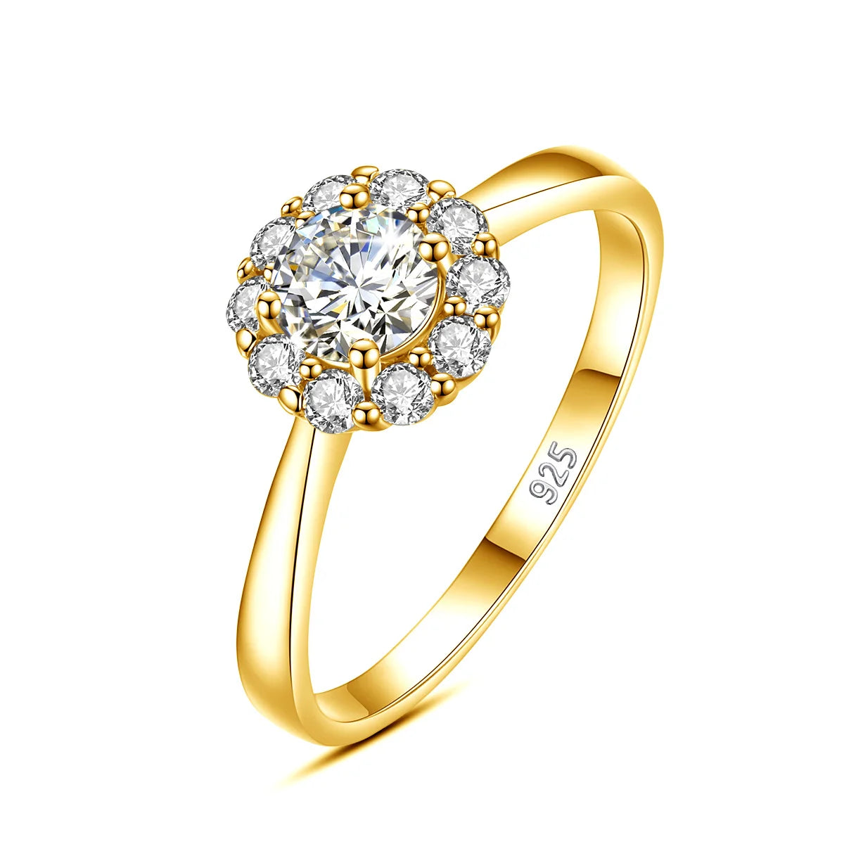 Bague Fleur ALORA Collection Privée en Argent Pur & Moissanite 0,5 Carat – Élégance Féminine