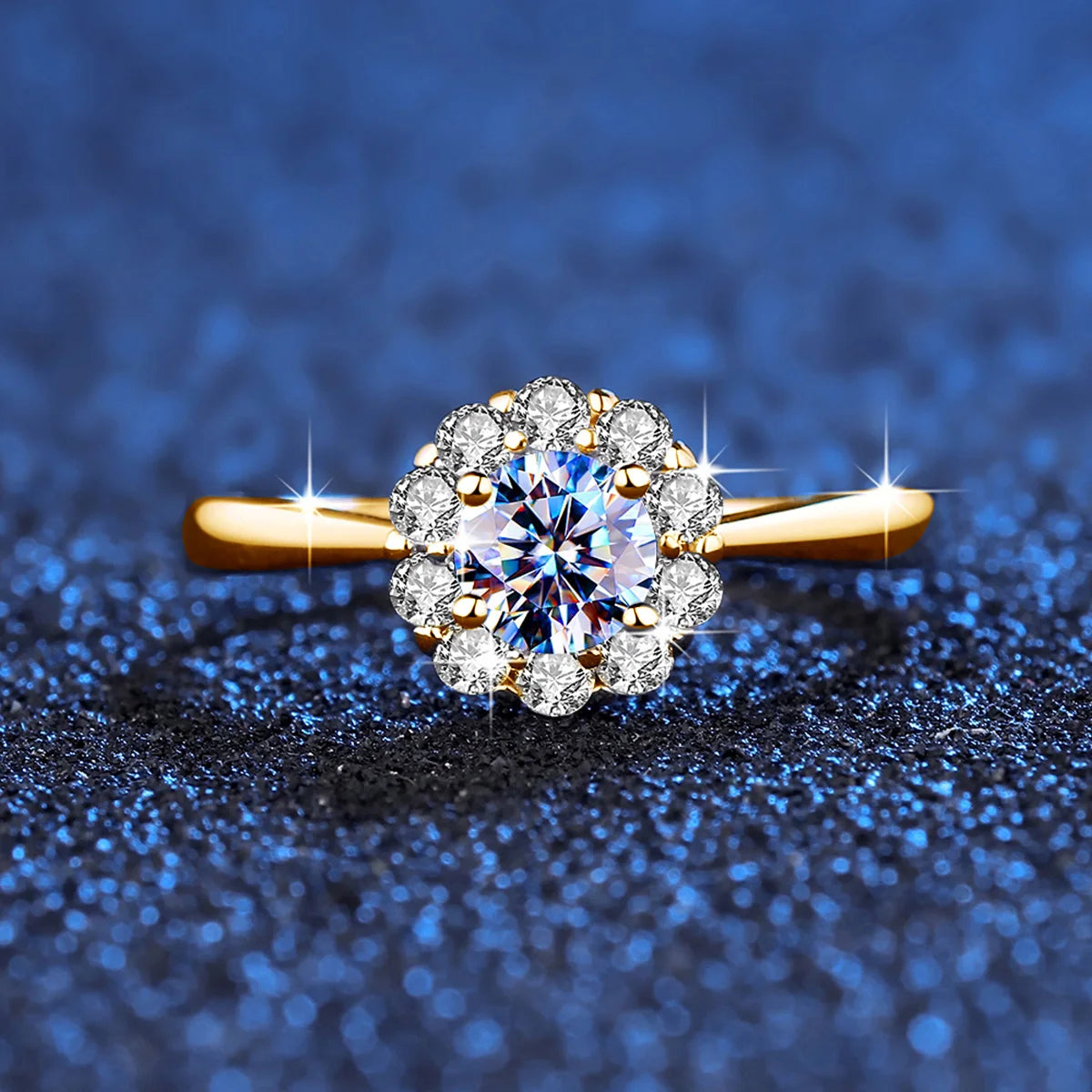 Bague Fleur ALORA Collection Privée en Argent Pur & Moissanite 0,5 Carat – Élégance Féminine