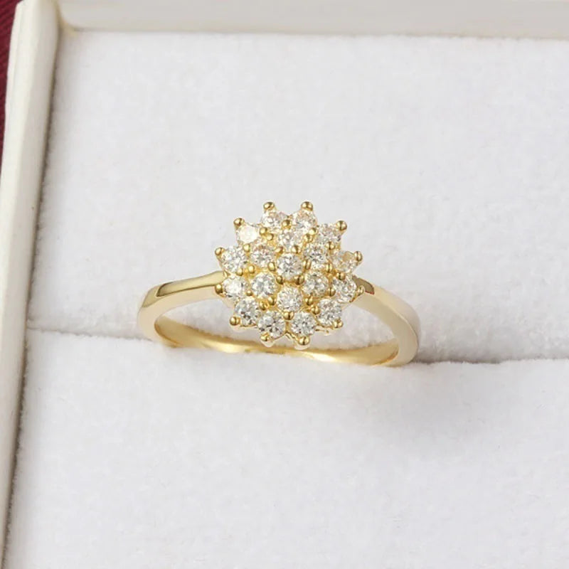 Bague ALORA plaqué Or avec Diamant 1,5 Carat – Bijou de Fiançailles Luxe pour Femme