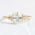 Bague femme plaqué or avec moissanite ovale – éclat exceptionnel, style luxe.