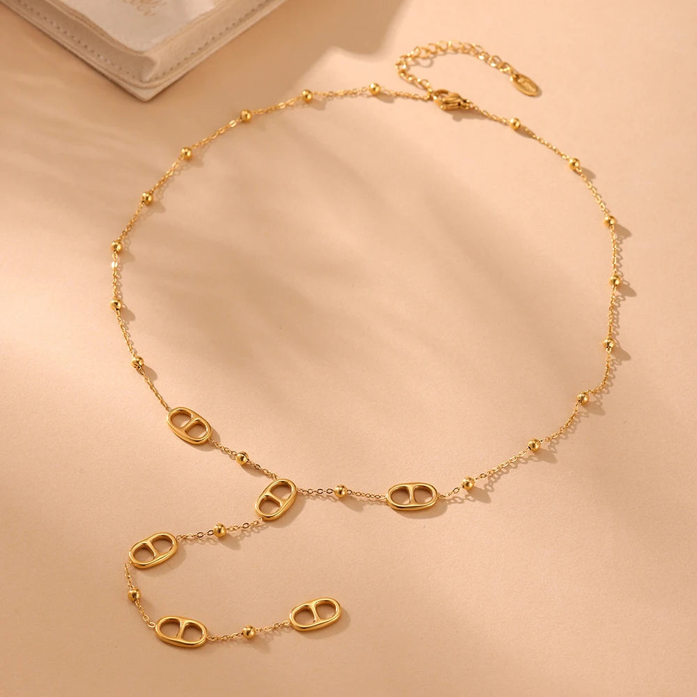 Collier ALORA Long Doré – Élégance Raffinée & Finition Premium