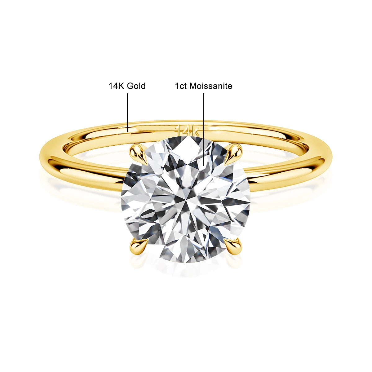 Bague ALORA Collection Privée plaqué Or & Moissanite – Élégance Minimaliste pour Femme