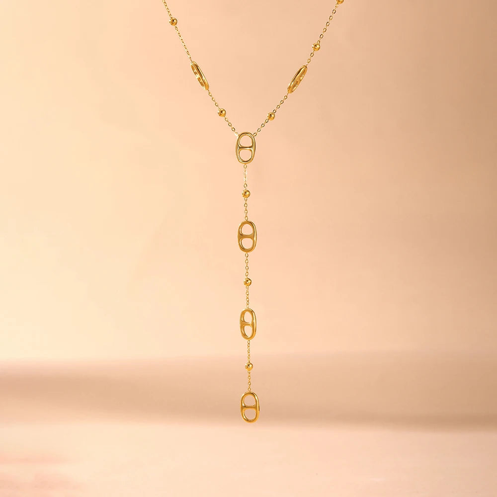 Collier ALORA Long Doré – Élégance Raffinée & Finition Premium