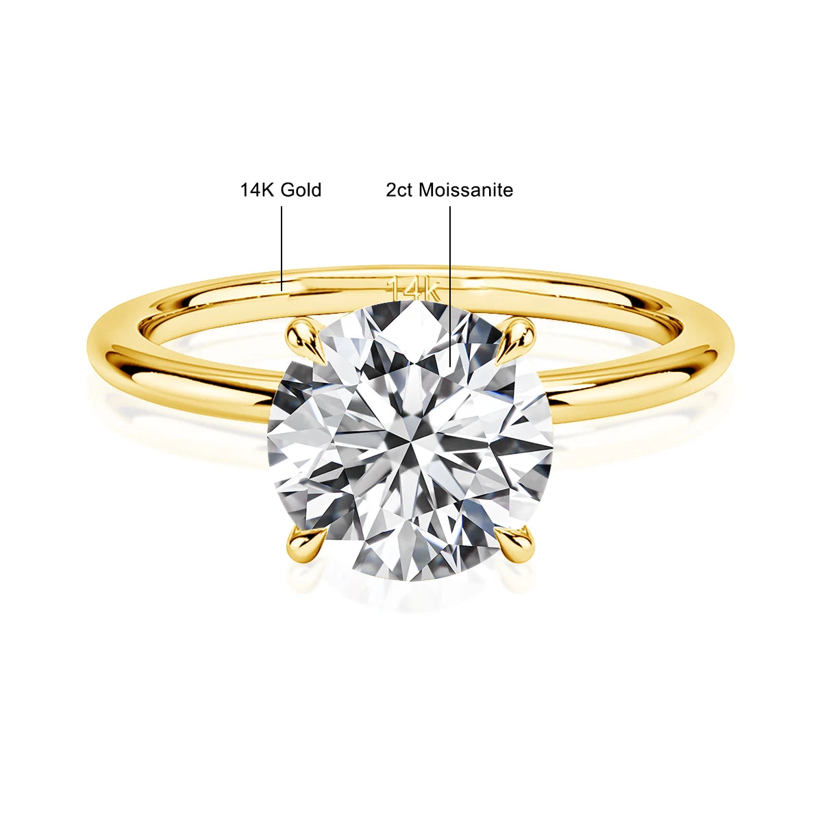 Bague ALORA Collection Privée plaqué Or & Moissanite – Élégance Minimaliste pour Femme