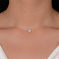 Collier Ras du Cou ALORA avec Zircon Brillant – Bijou Minimaliste et Élégant pour Femme