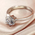 Bague femme plaquée argent en zircon – style classique et intemporel, élégante et raffinée.