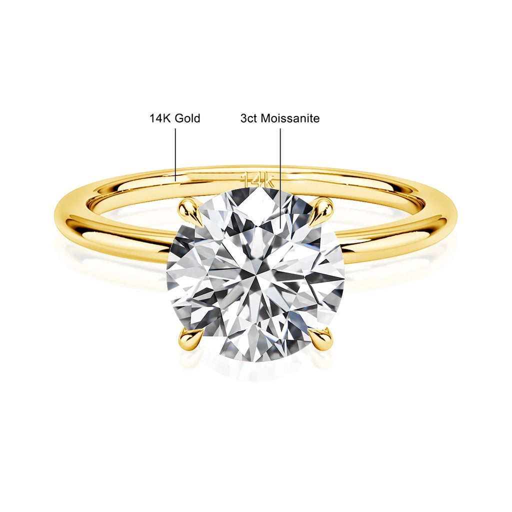 Bague ALORA Collection Privée plaqué Or & Moissanite – Élégance Minimaliste pour Femme