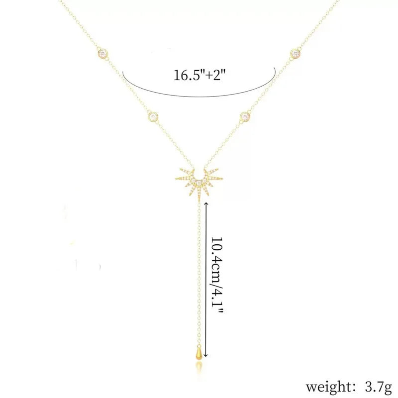Collier ALORA en Y à Chaîne Pendante – Bijou Élégant & Intemporel
