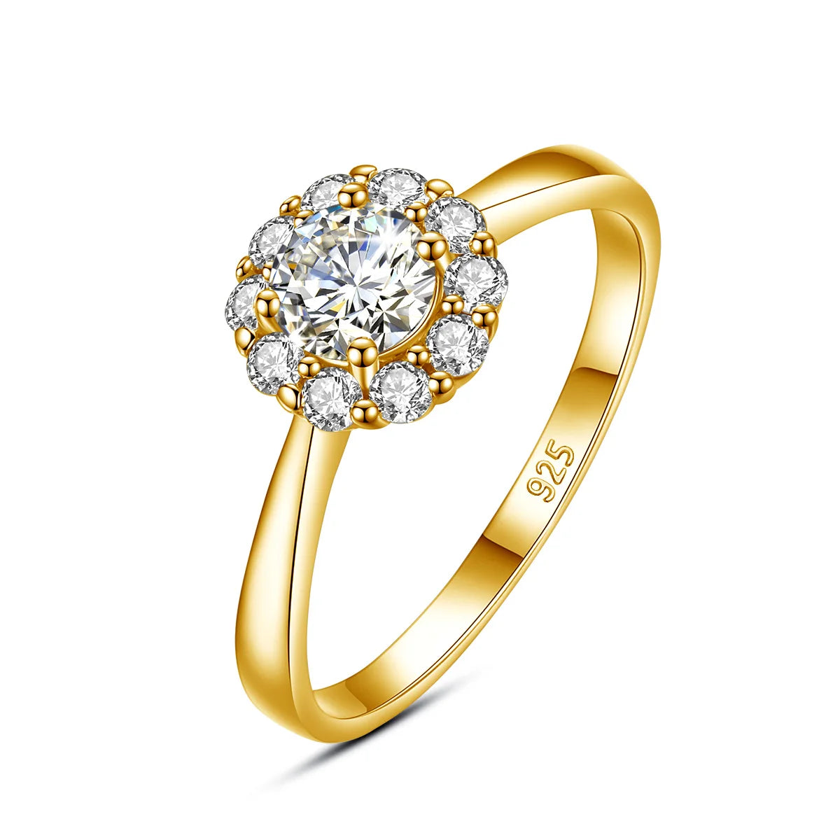Bague Fleur ALORA Collection Privée en Argent Pur & Moissanite 0,5 Carat – Élégance Féminine